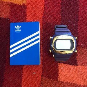 Purple Adidas Sports Watch w/ Gold Accents